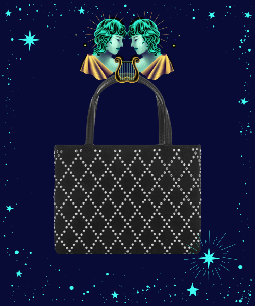 Bag with rhinestone detail