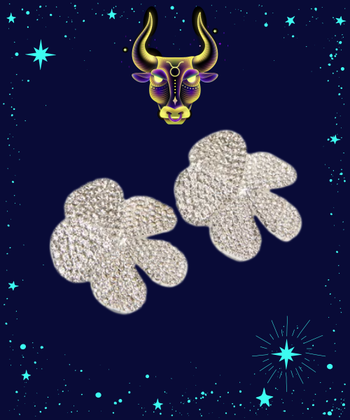 Embellished Diamante Flower Earring