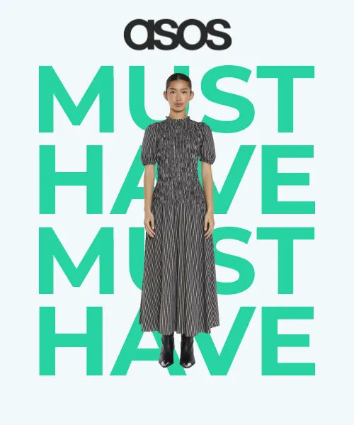ASOS Glamorous Shirred Bodice Maxi Dress