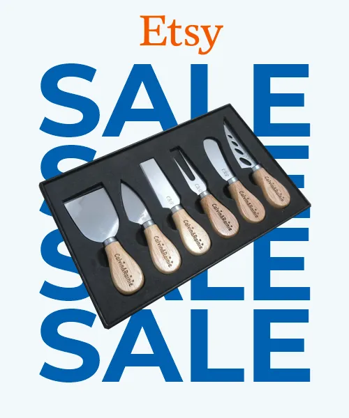 Set of Engraved Cheese Knives