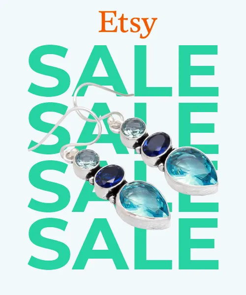 ლურჯი ტოპაზის საფირონის საყურე