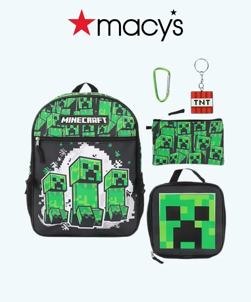 Minecraft Backpack Set