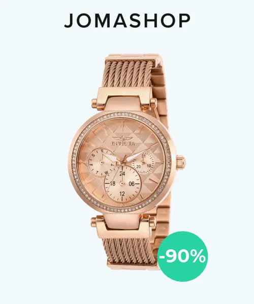 Quartz Crystal Rose Dial Ladies Watch