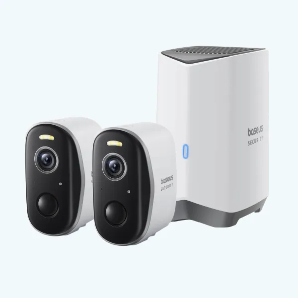 Baseus Security Cameras Wireless Outdoor, N1 2-Cam Kit