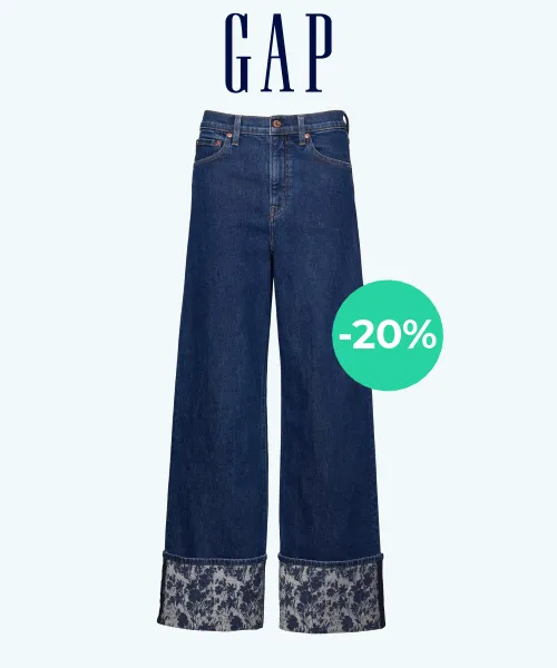 High Rise Stride Wide-Leg Jeans