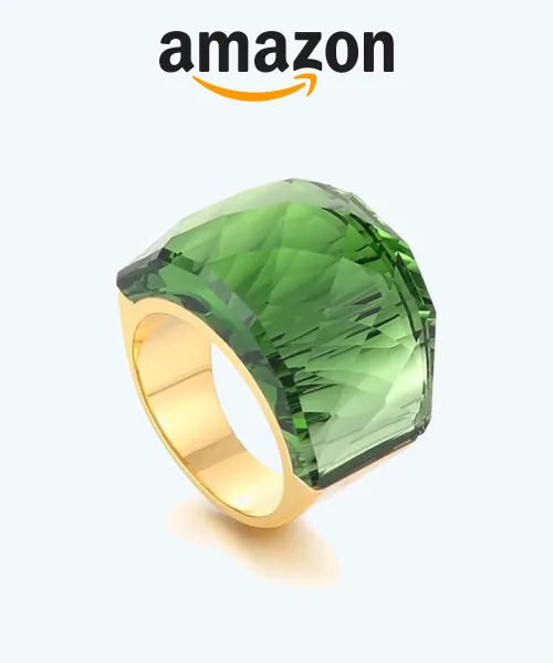 OIDIMS Crystal Glass Ring