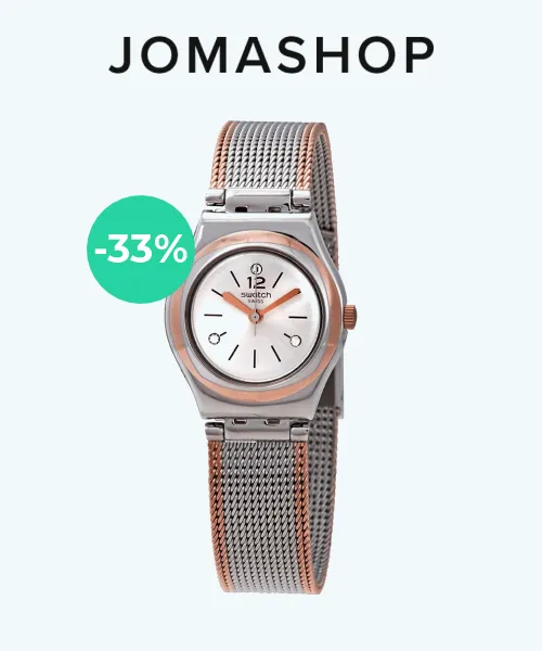 Swatch Full Silver Jacket Silver Dial Ladies Two Tone Watch 