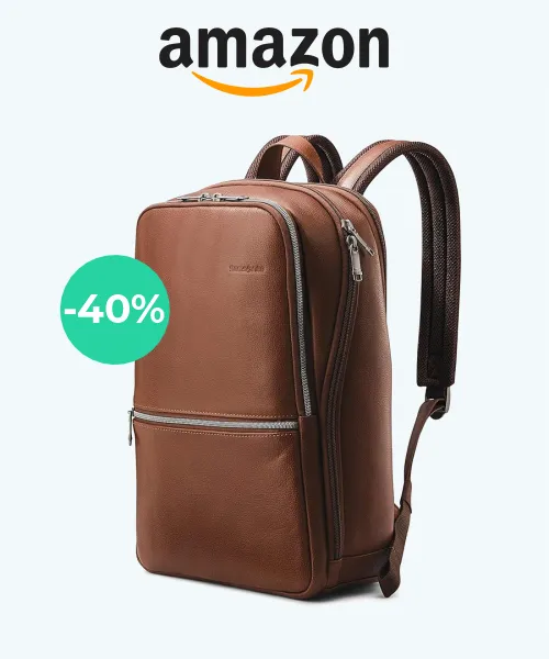 Samsonite Classic Leather Slim Backpack