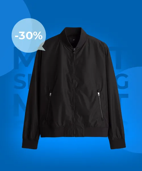 Regular-Fit Lightweight Bomber Jacket
