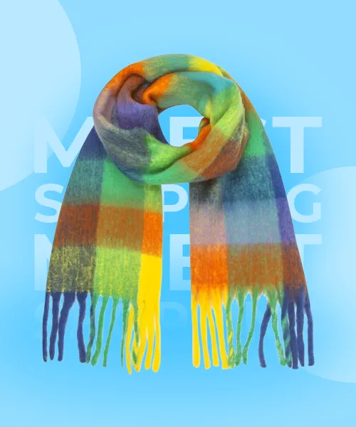 Big Colorful Warm Scarf
