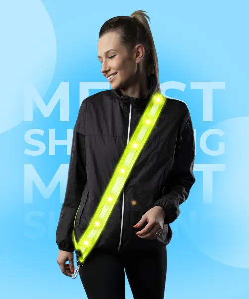 Rechargeable LED Reflective Lighted Vest for Night