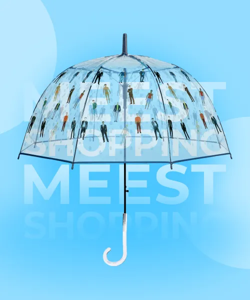 Maad Raining Men Clear Bubble Dome Umbrella