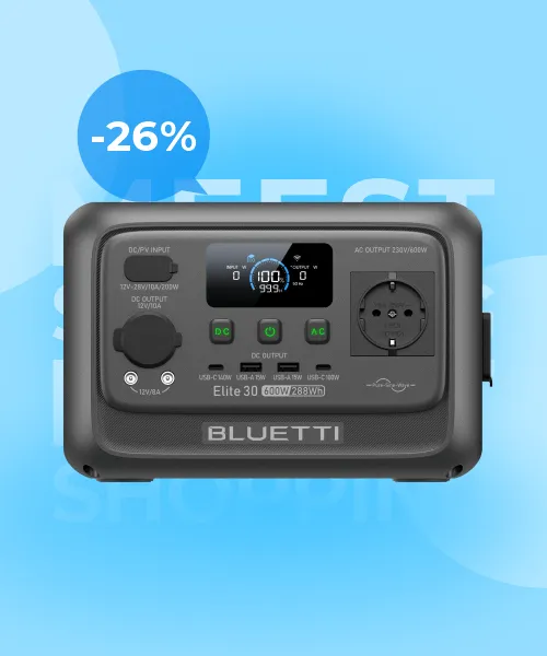 BLUETTI Elite 30 V2 Portable Power Station | 600 W 288 Wh