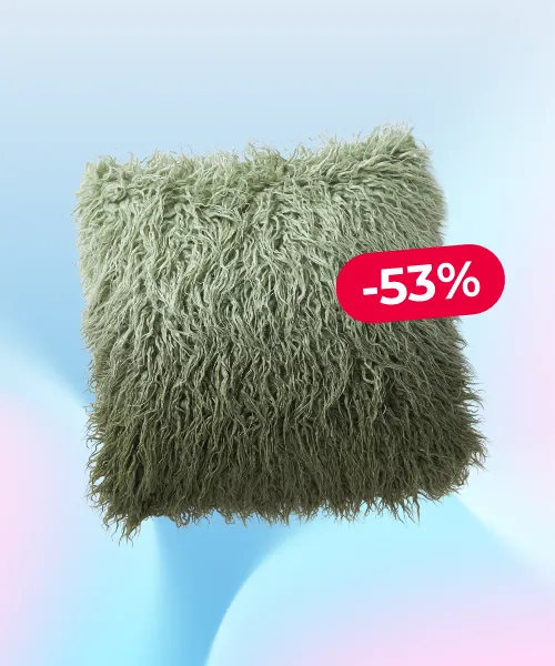 Dolly gradient fluffy cushion cover