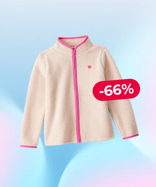 Girls Microfleece Long-Sleeve Zip-Up Jacket