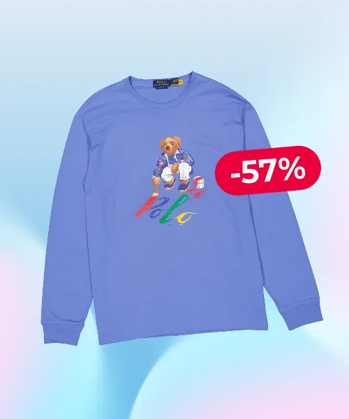 Polo Ralph Lauren Teddy Bear Print Long-Sleeved T-Shirt