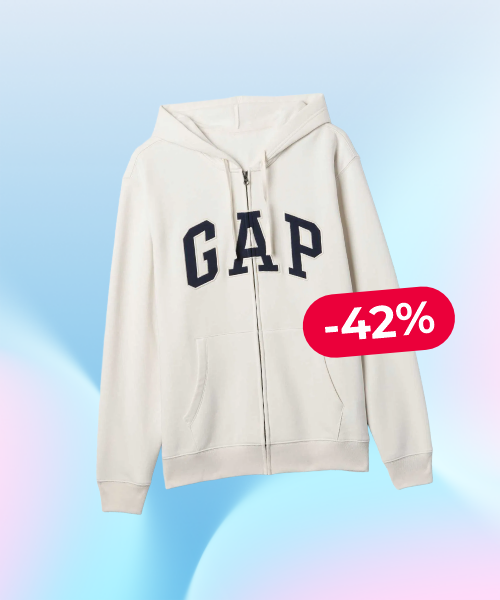 -42% Gap Women's HERITAGE LOGO FULLZIP HOODIE