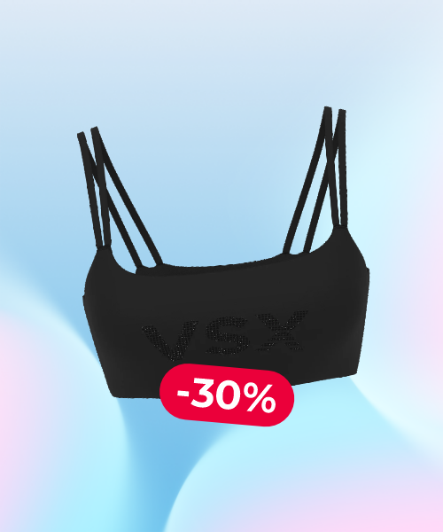 -30% VSX Elevate Diamanté Flex Square-Neck Sports Bra