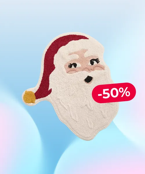 Jolly Santa Cotton Bath Mat