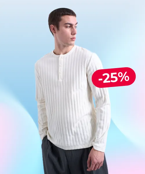 Longsleeve Rib Henley Tee