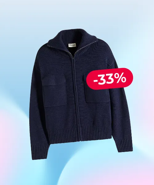 Oversized knitted coat