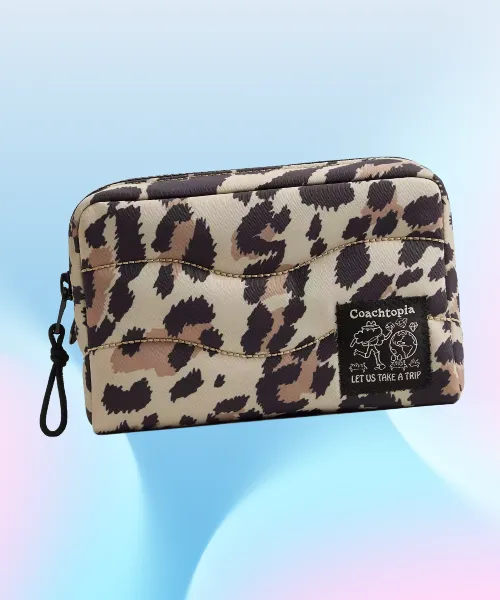 Coachtopia Loop Pouch With Leopard Print