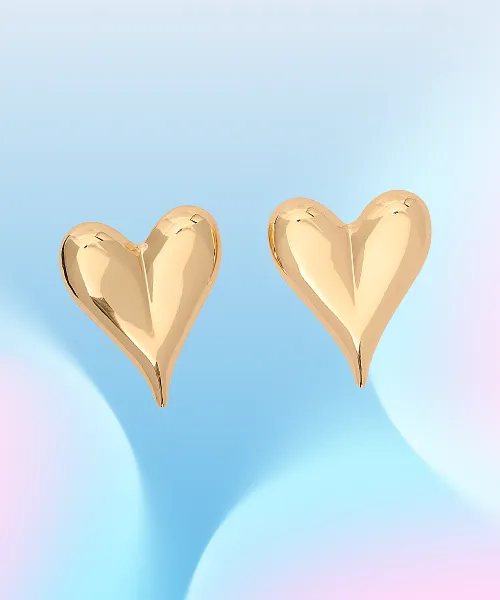 Puffed Heart Earrings