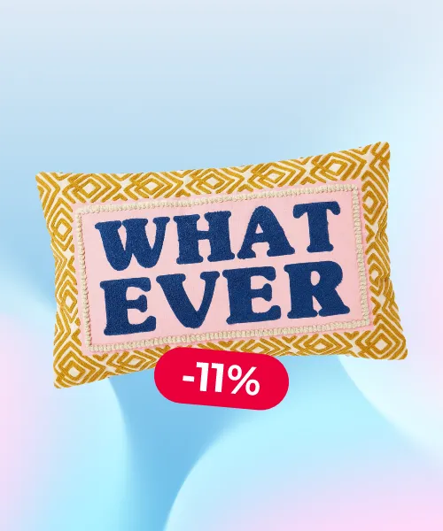 Whatever Embroidered Pillowcase