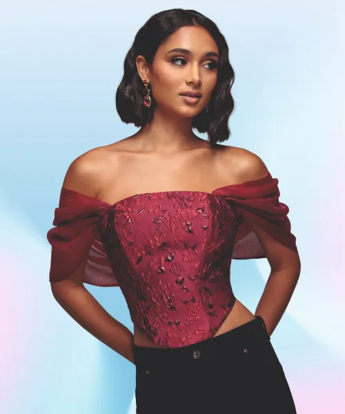 Top With Organza Wings