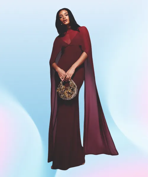 Maxi Dress In Burgundy