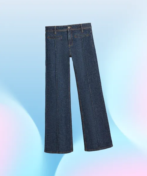 Boot-Cut Jeans With Seam Detail