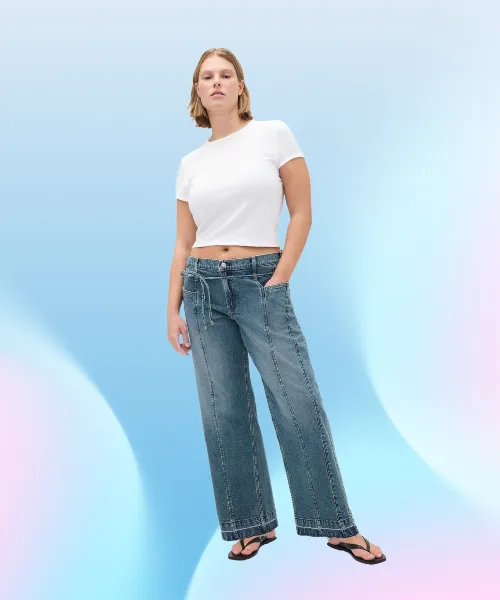 Blue Low Waisted '90s Loose Jeans