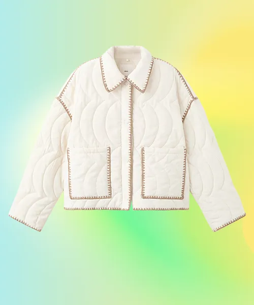 Quilted Jacket With Contrasting Trim