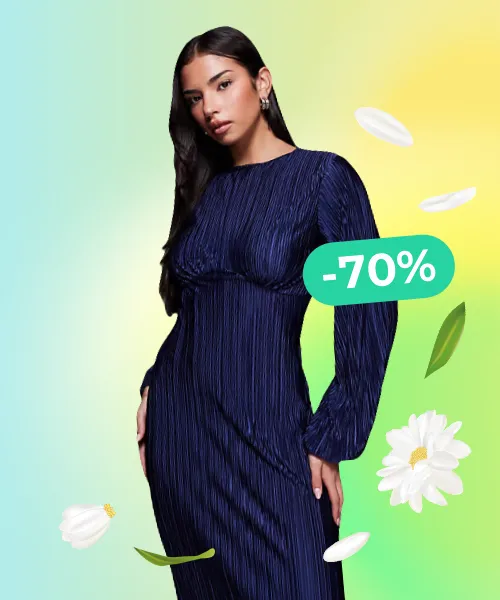 Plisse Long Puff Sleeve Maxi Dress