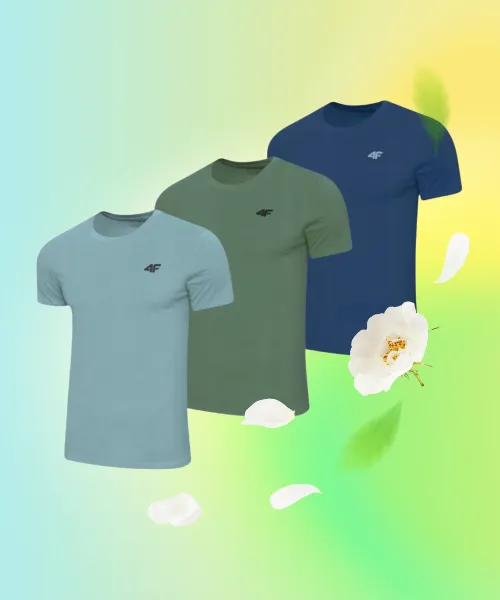 SET OF 3 MEN'S SPORTS T-SHIRT 4F