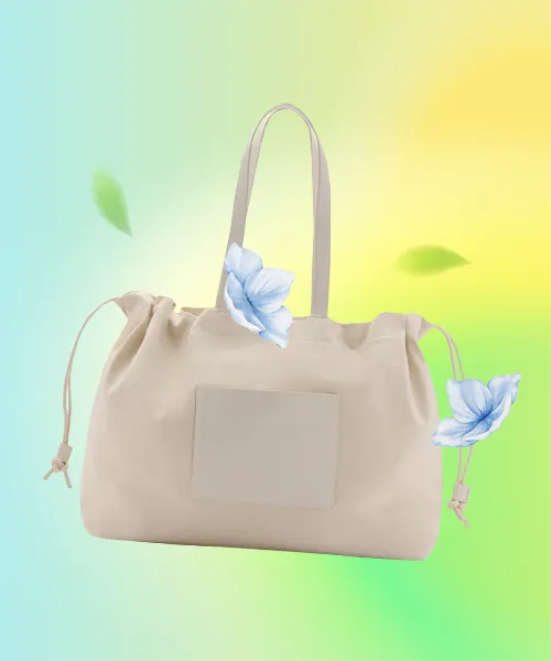 Leather-Blend Shopper Bag