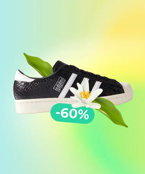 ADIDAS Superstar Vintage croc-effect leather sneakers