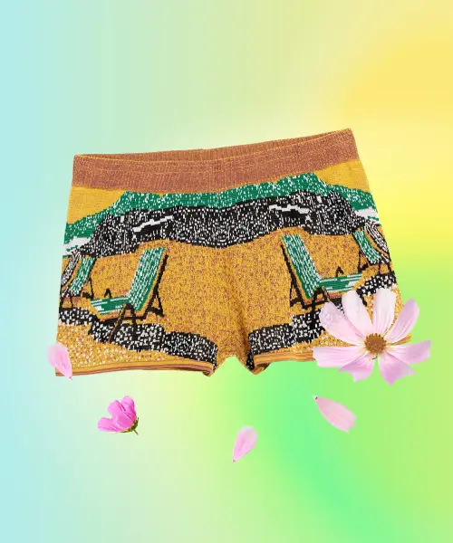Short knit shorts