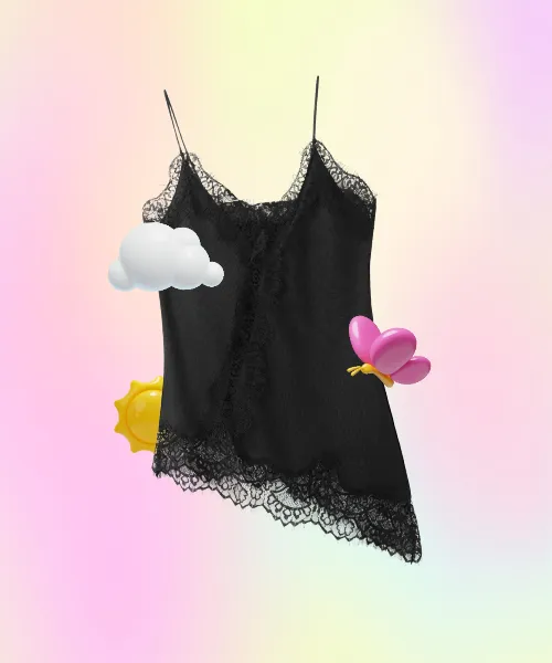 Asymmetrical Lace Lingerie Top