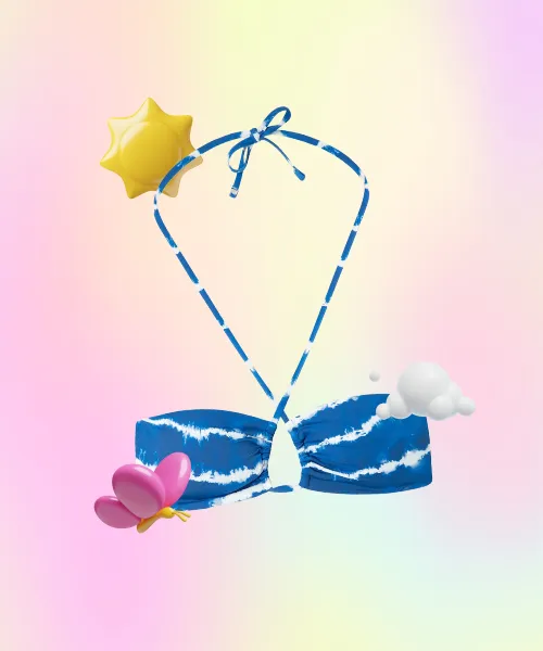 Wire-free Bandeau Bikini Top