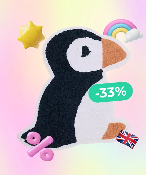 Navy Puffin Rug