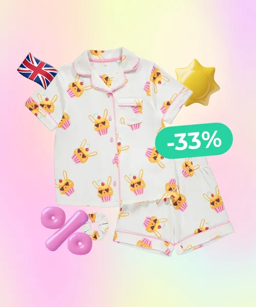 Easter Bunny Muffin Short Pyjamas Set