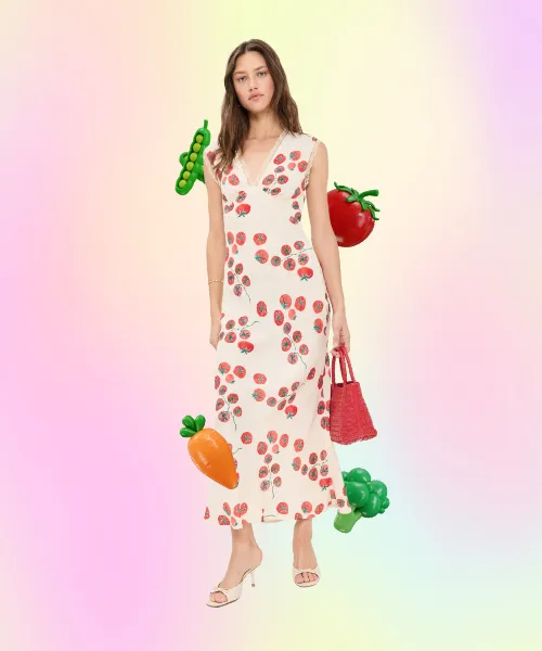 Vintage Lover Bias Cut Maxi Dress
