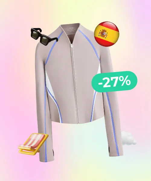 Light warm contrast technical jacket