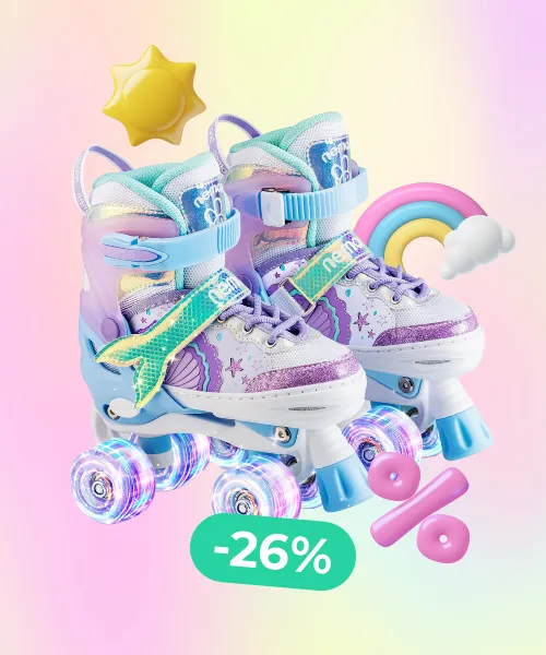 Mermaid 4 Size Roller Skates
