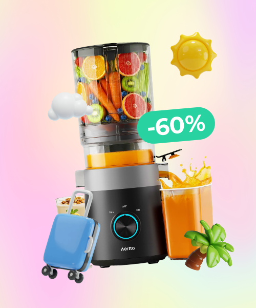 Aeitto 3-in-1 Cold Press Juicer for Juice
