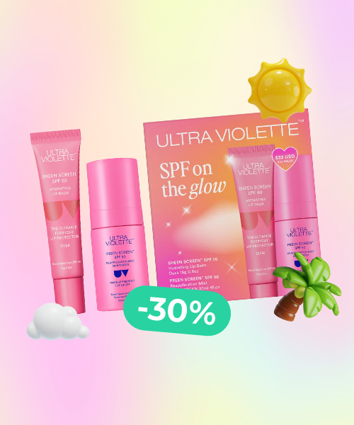 -30% Ultra Violette SPF on the Glow Set with Preen Screen SPF 50 Mist & Sheen Screen Lip Balm Duo