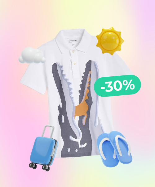 -30% Lacoste Kids Watercolor Croc Polo
