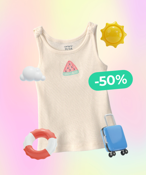 -50% Watermelon Ribbed Tank Top