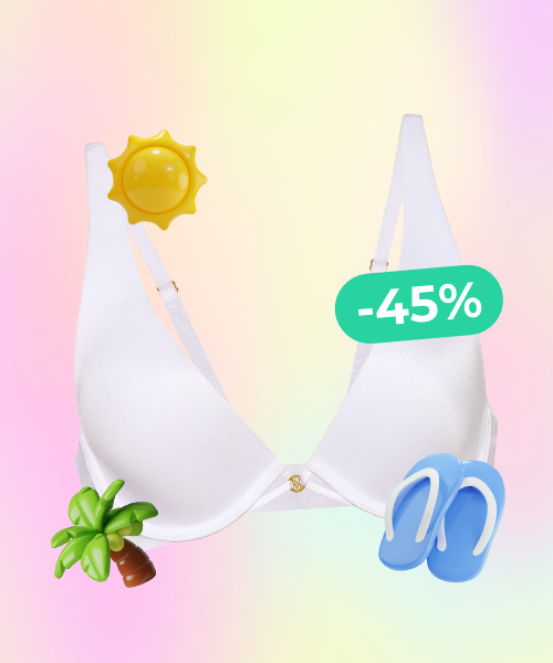 -45% Smooth Lightly Lined Plunge Bra